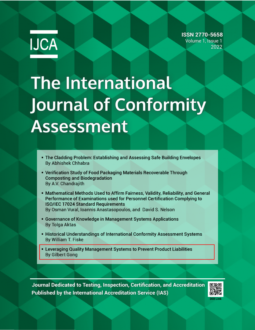 'IJCA, The International Journal of Conformity Assessment